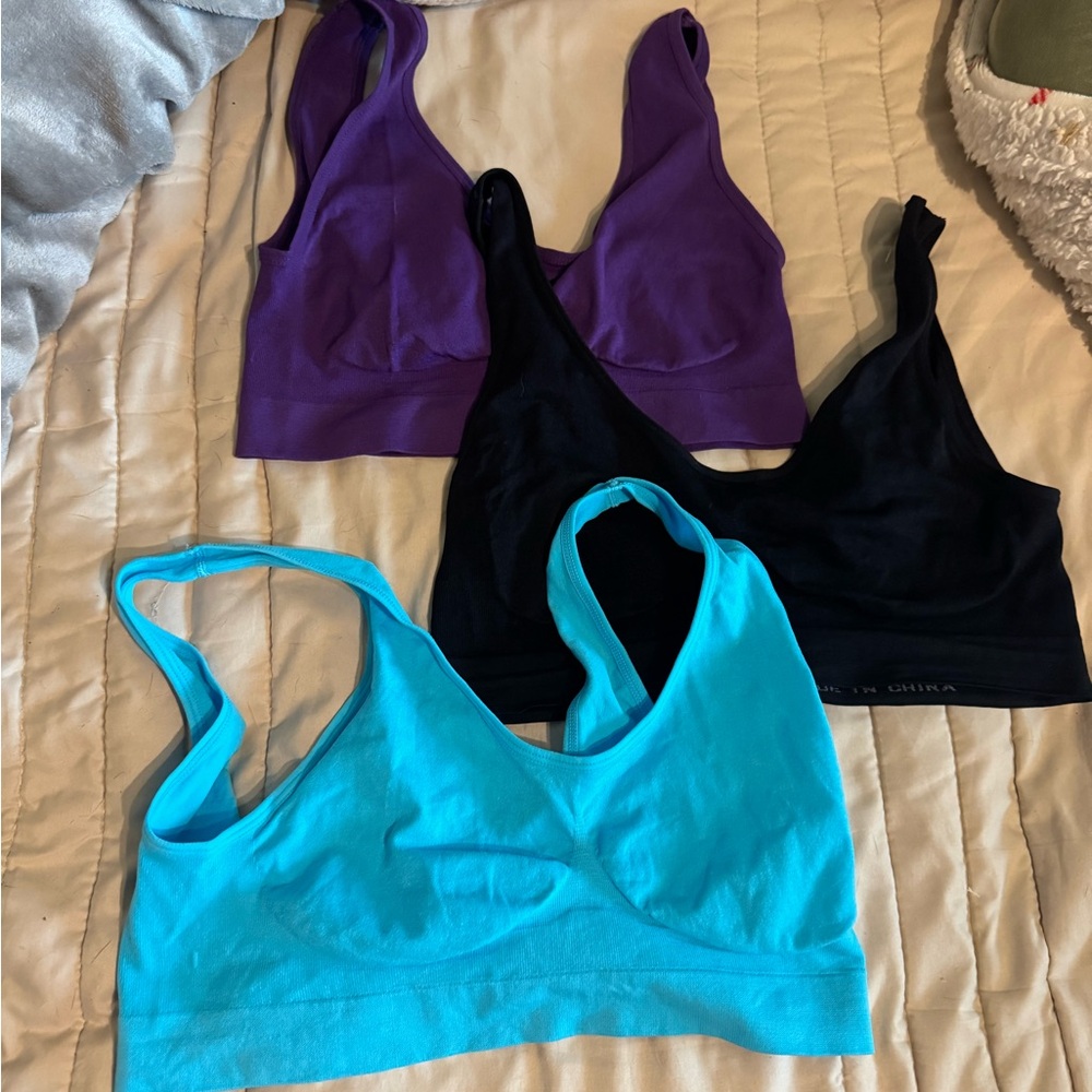 Women's Intimates Set - Purple, Black, and Blue Bras